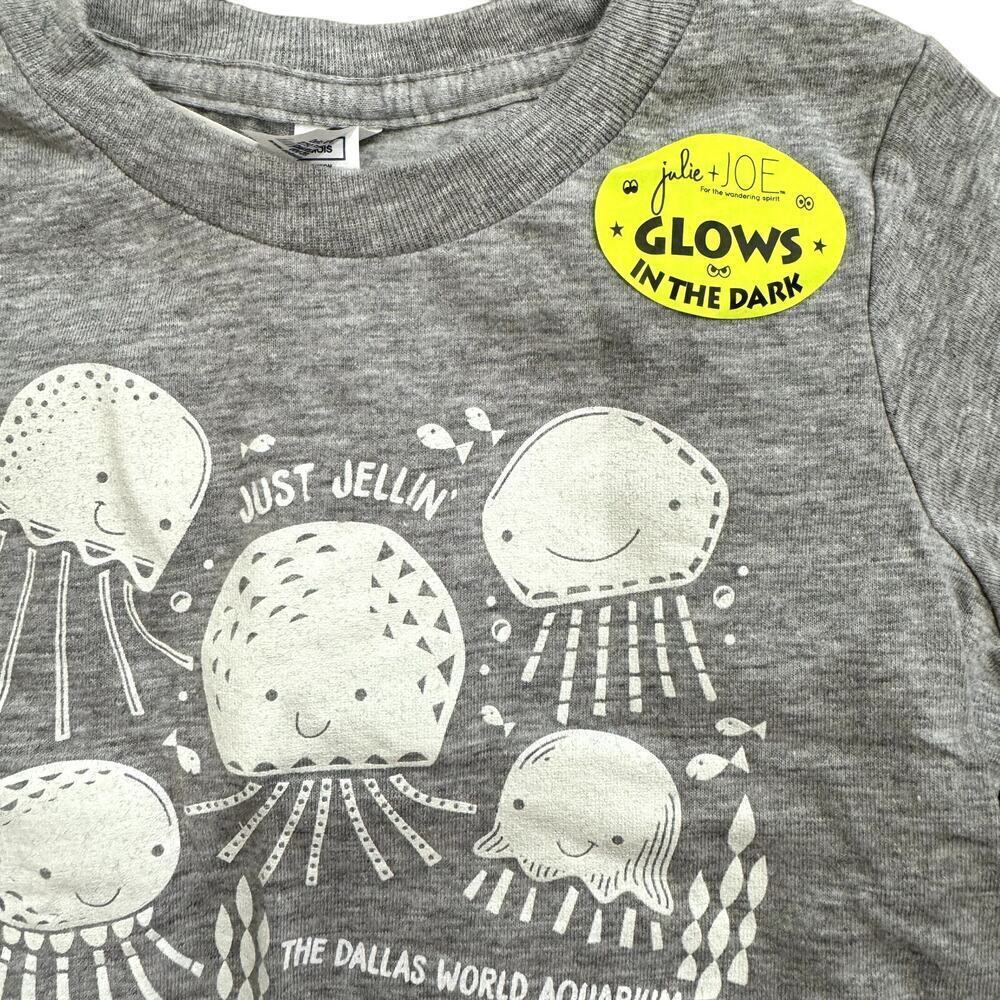 Julie & Joe Baby Dallas World Aquarium Glow in The Dark T-Shirt, Size 18M​​​​ - Picture 2 of 3